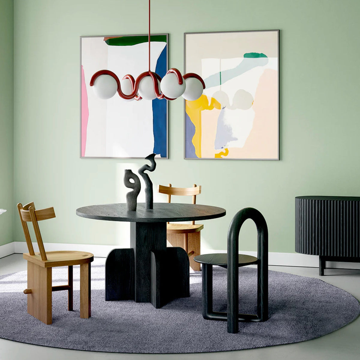 Arvella Brass Chandelier-Moonnatur