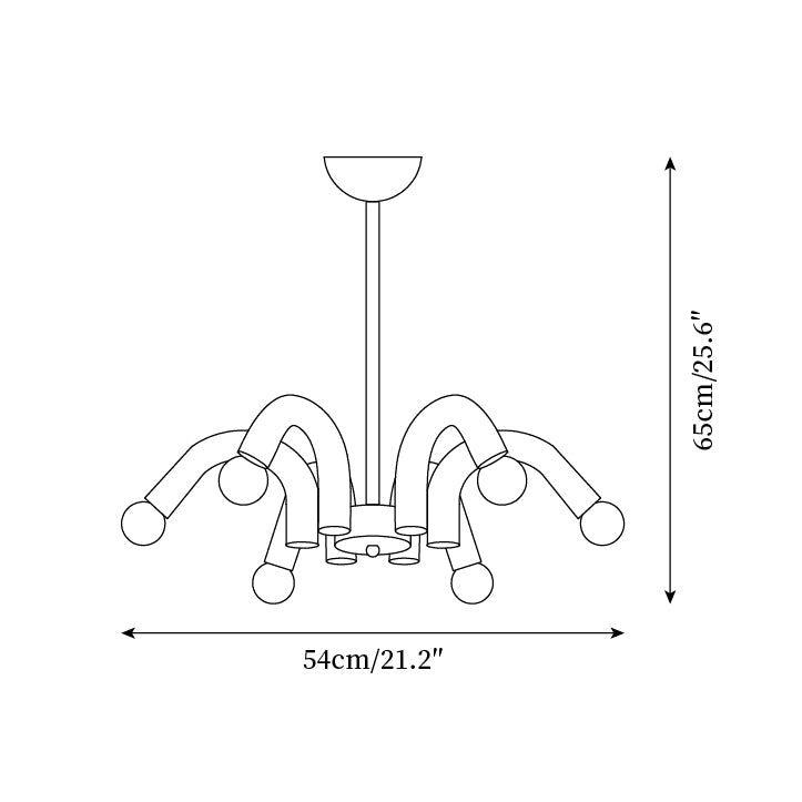 Edrenenelle Metal Chandelier-Moonnatur