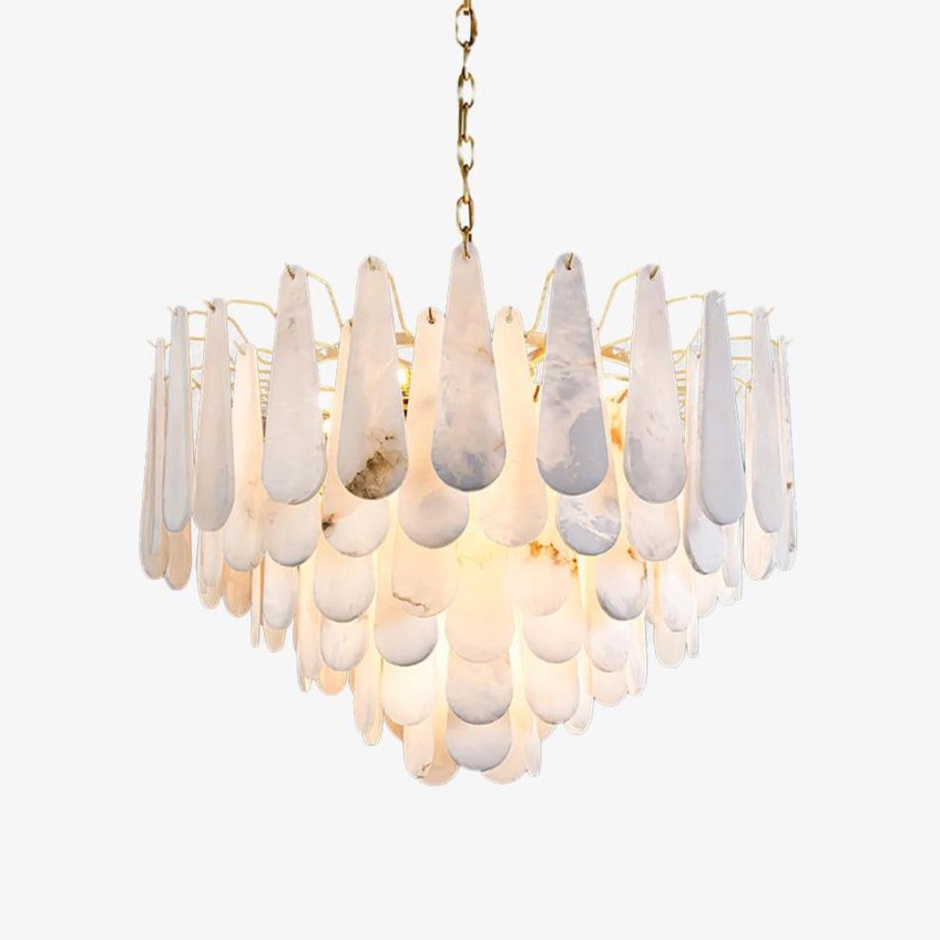 Savenenis Alabaster Chandelier-Moonnatur