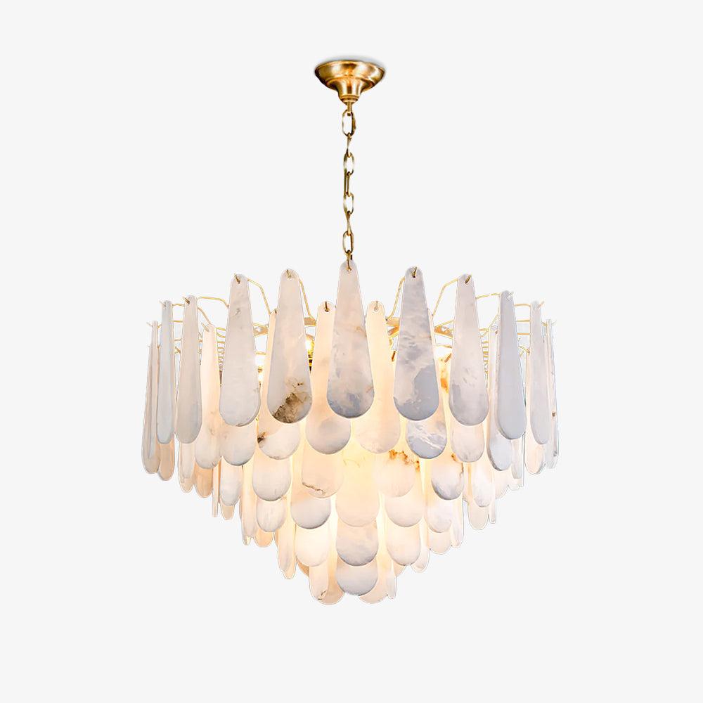 Savenenis Alabaster Chandelier-Moonnatur