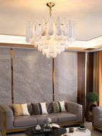 Savenenis Alabaster Chandelier-Moonnatur