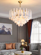 Savenenis Alabaster Chandelier-Moonnatur