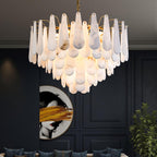 Savenenis Alabaster Chandelier-Moonnatur