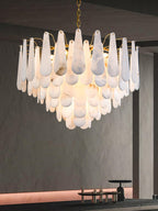Savenenis Alabaster Chandelier-Moonnatur