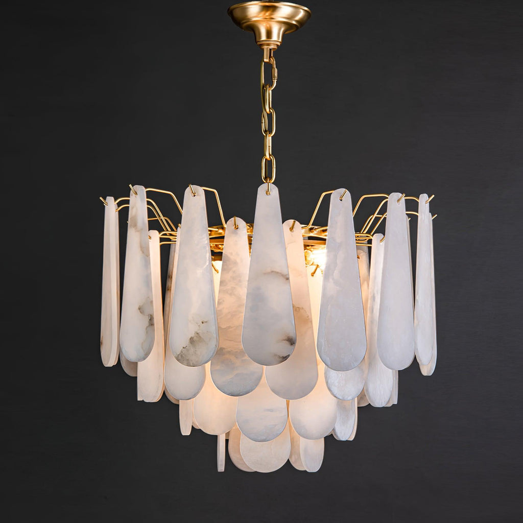Savenenis Alabaster Chandelier-Moonnatur