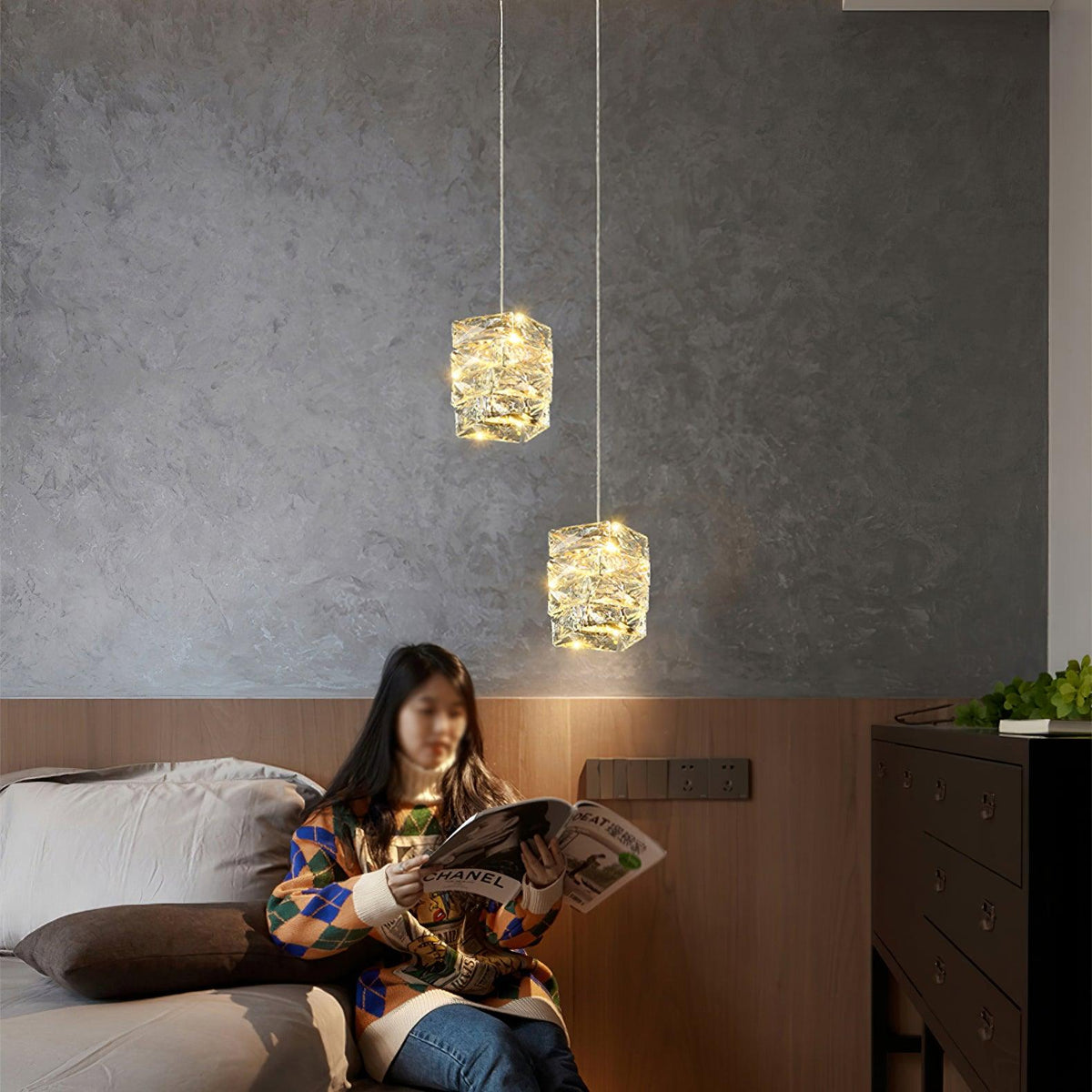 Westiel Crystal Pendant Light-Moonnatur