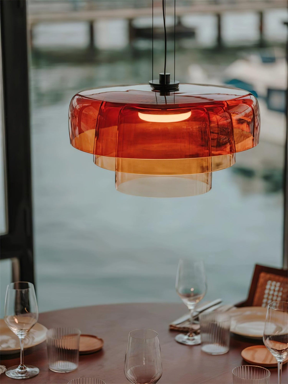 Cardenia Glass Pendant Light-Moonnatur