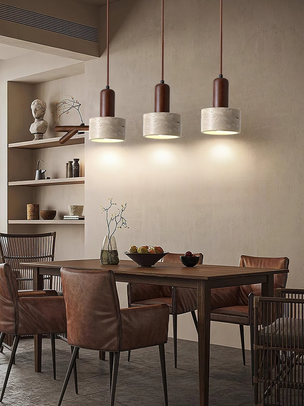 Berwinaria Travertine Pendant Light-Moonnatur