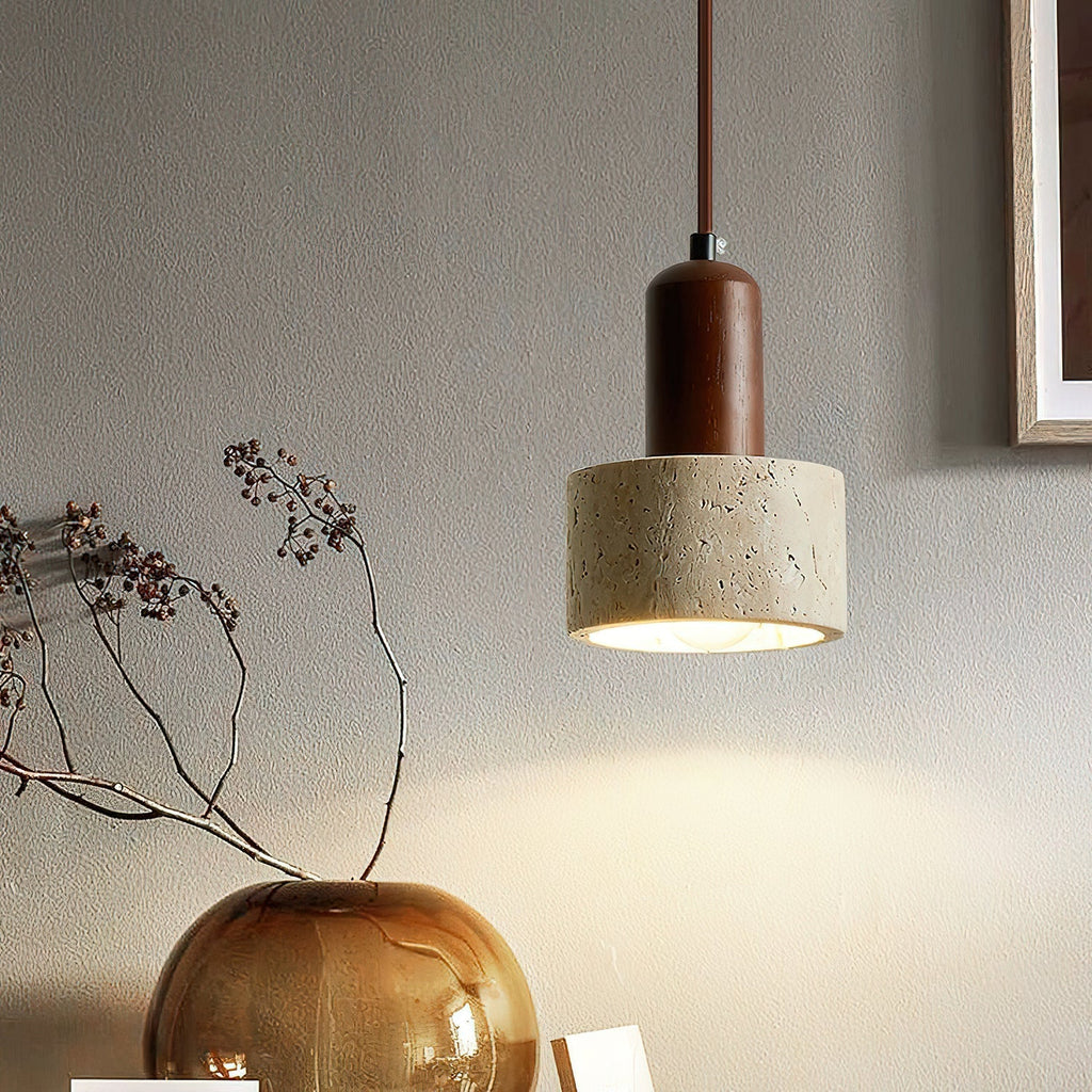 Berwinaria Travertine Pendant Light-Moonnatur