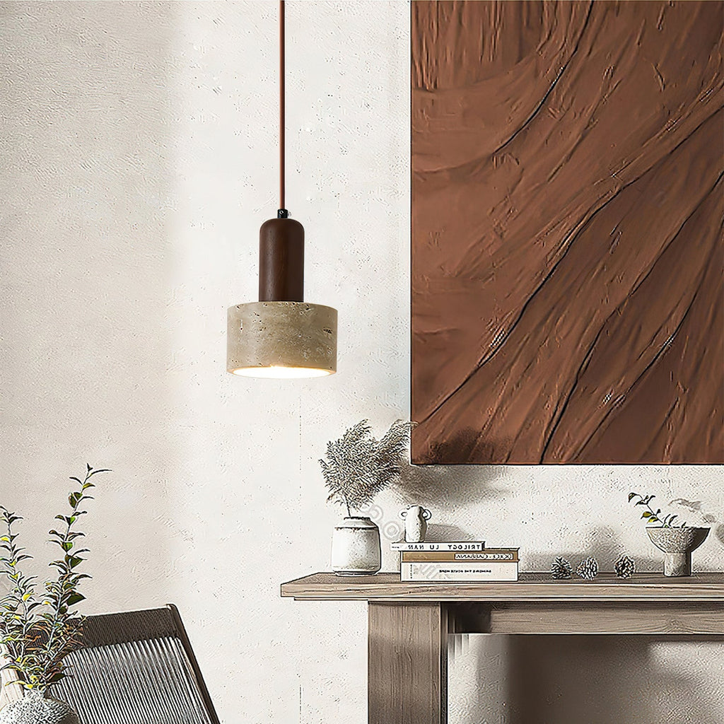 Berwinaria Travertine Pendant Light-Moonnatur