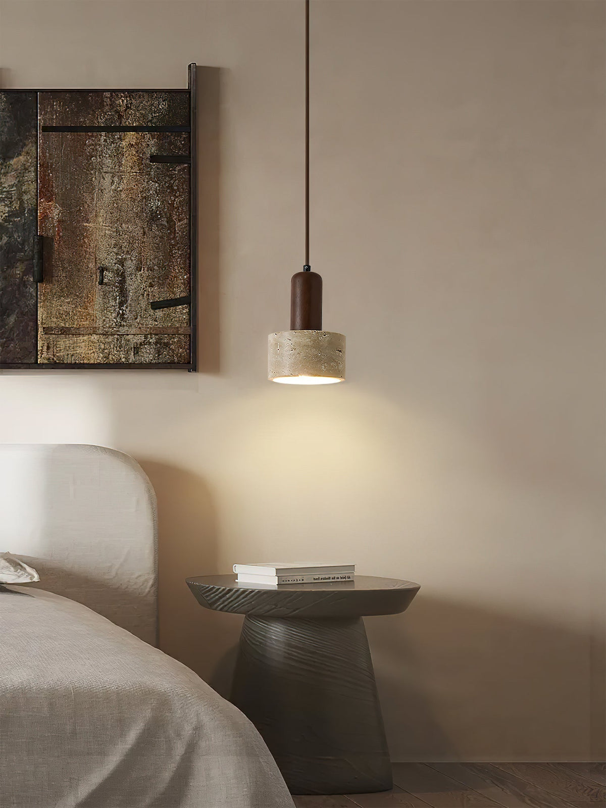 Berwinaria Travertine Pendant Light-Moonnatur