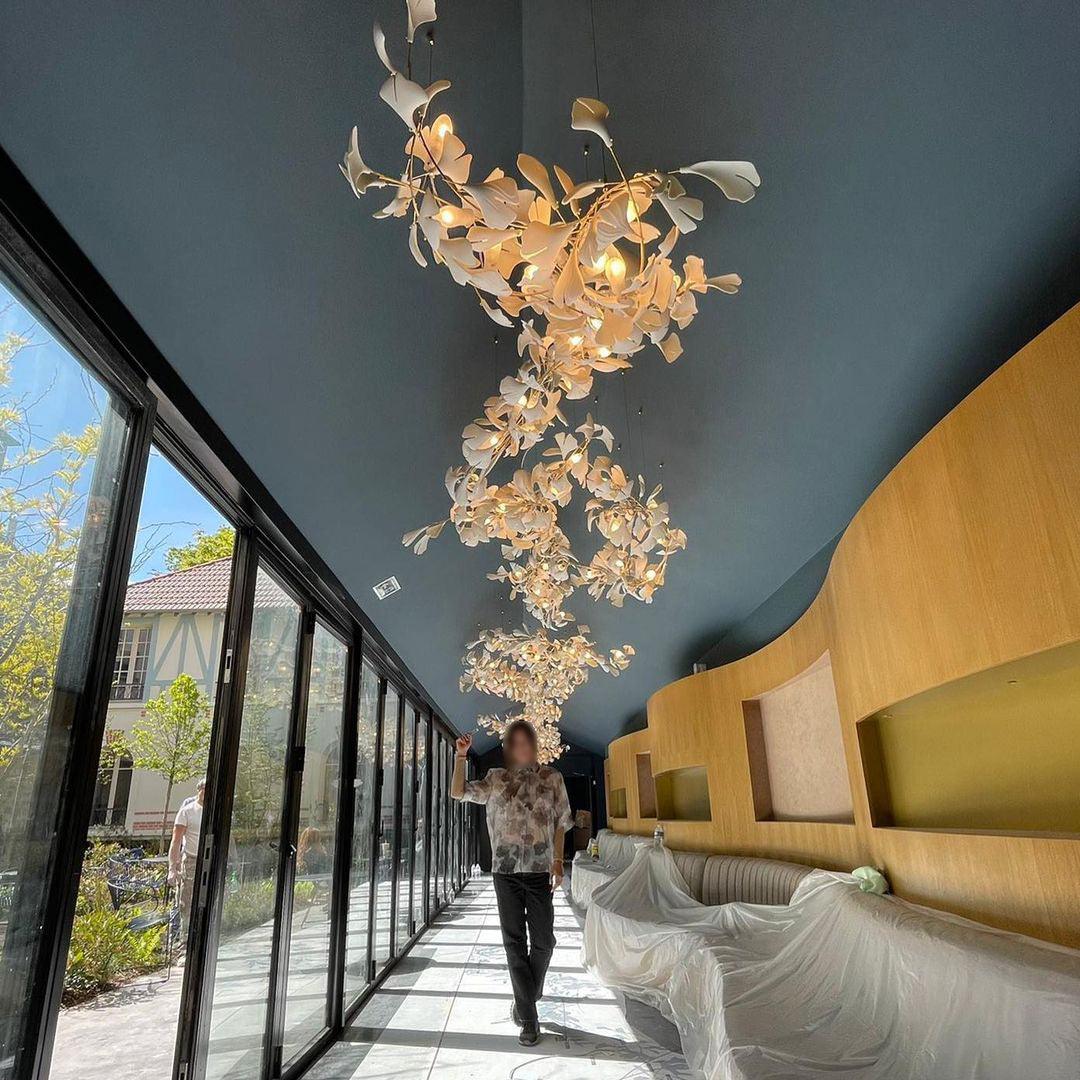 Avelora Ceramic Chandelier-Moonnatur