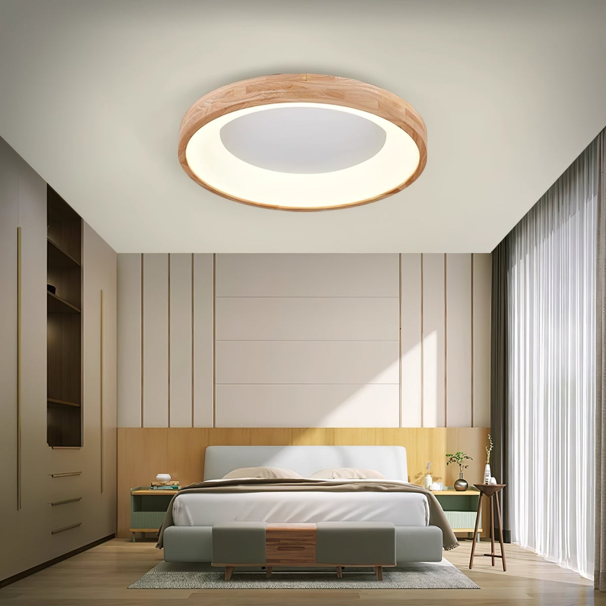 Selise Wood Ceiling Light-Moonnatur