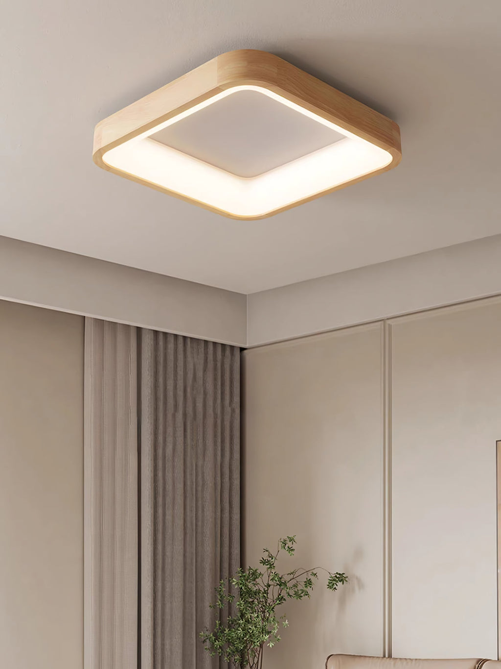 Selise Wood Ceiling Light-Moonnatur