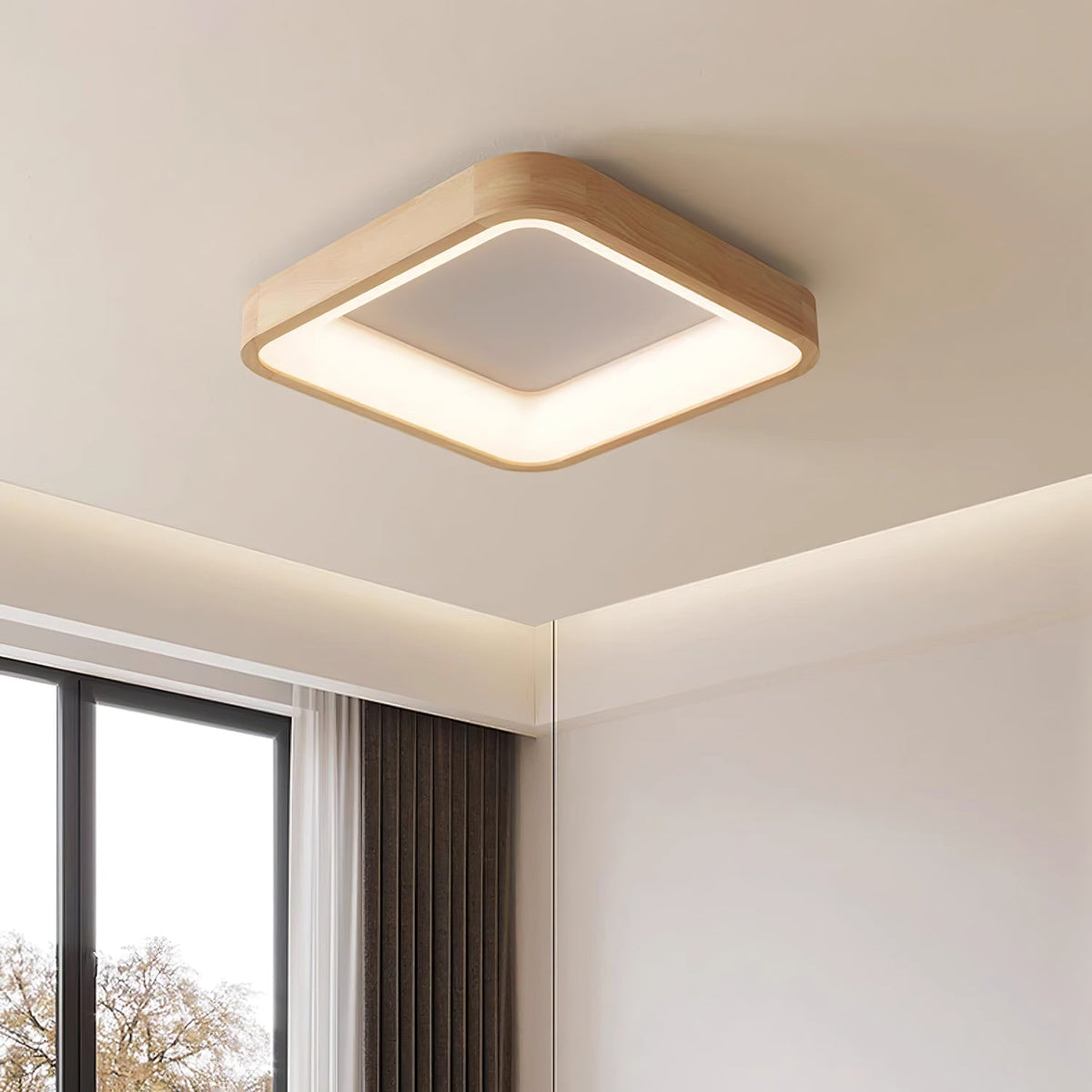 Selise Wood Ceiling Light-Moonnatur