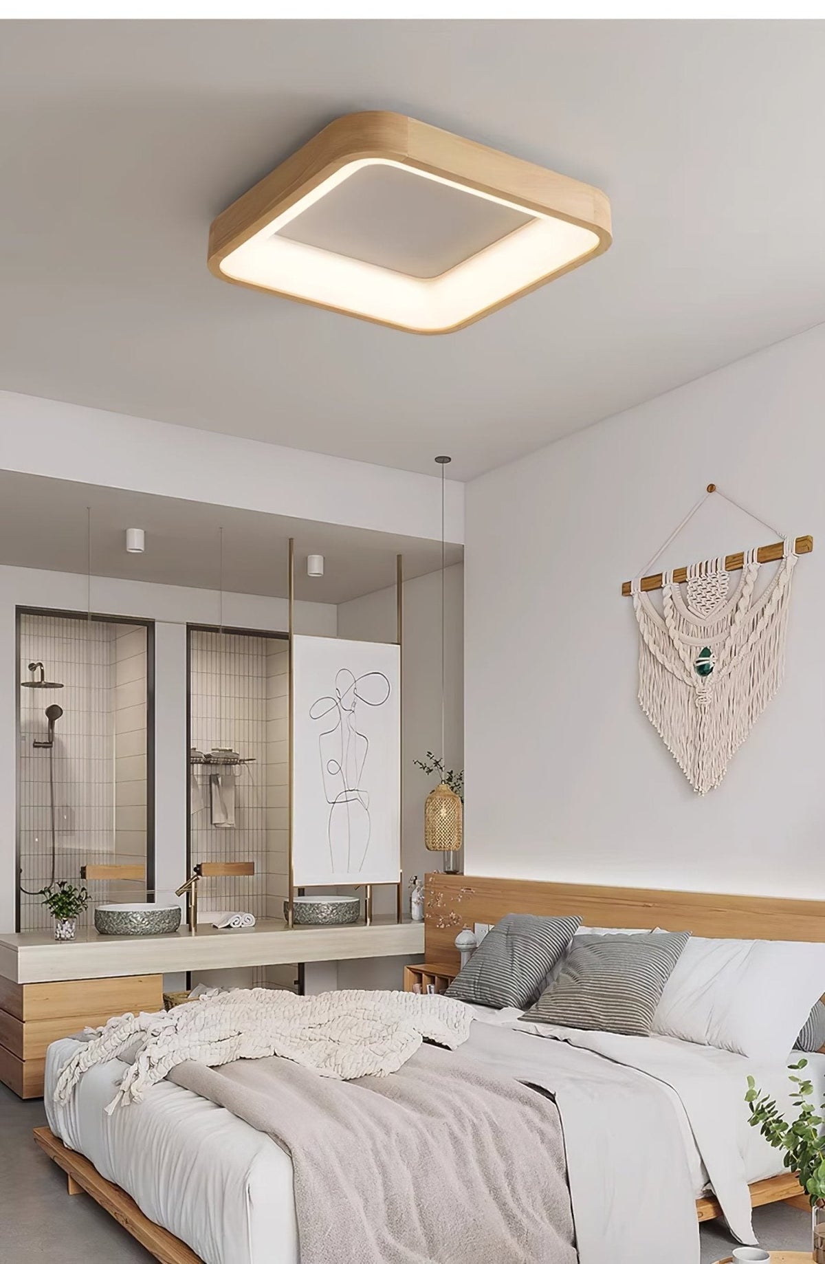 Selise Wood Ceiling Light-Moonnatur