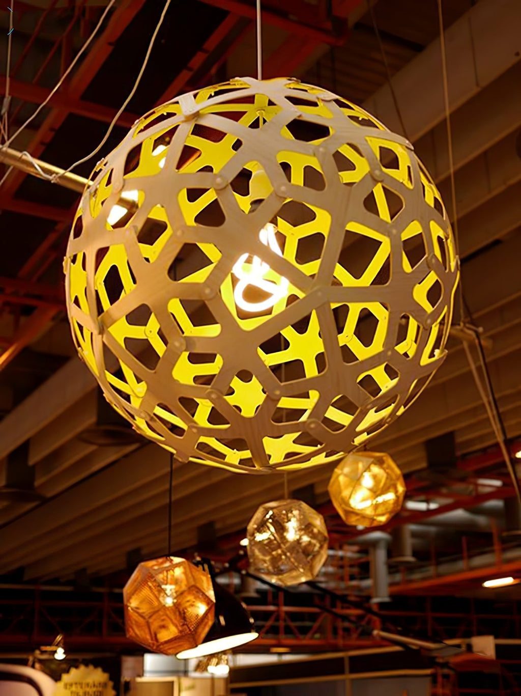 Cindelrose Wood Pendant Light-Moonnatur