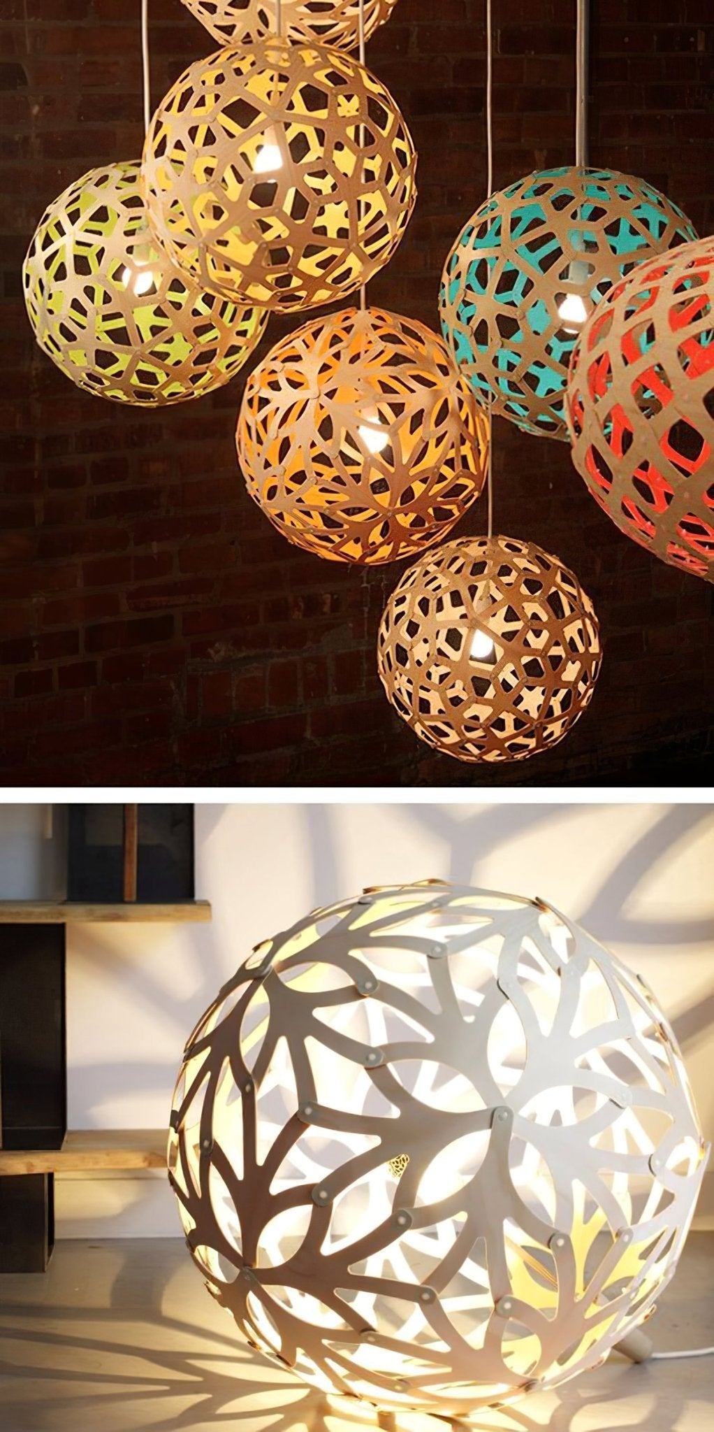 Cindelrose Wood Pendant Light-Moonnatur