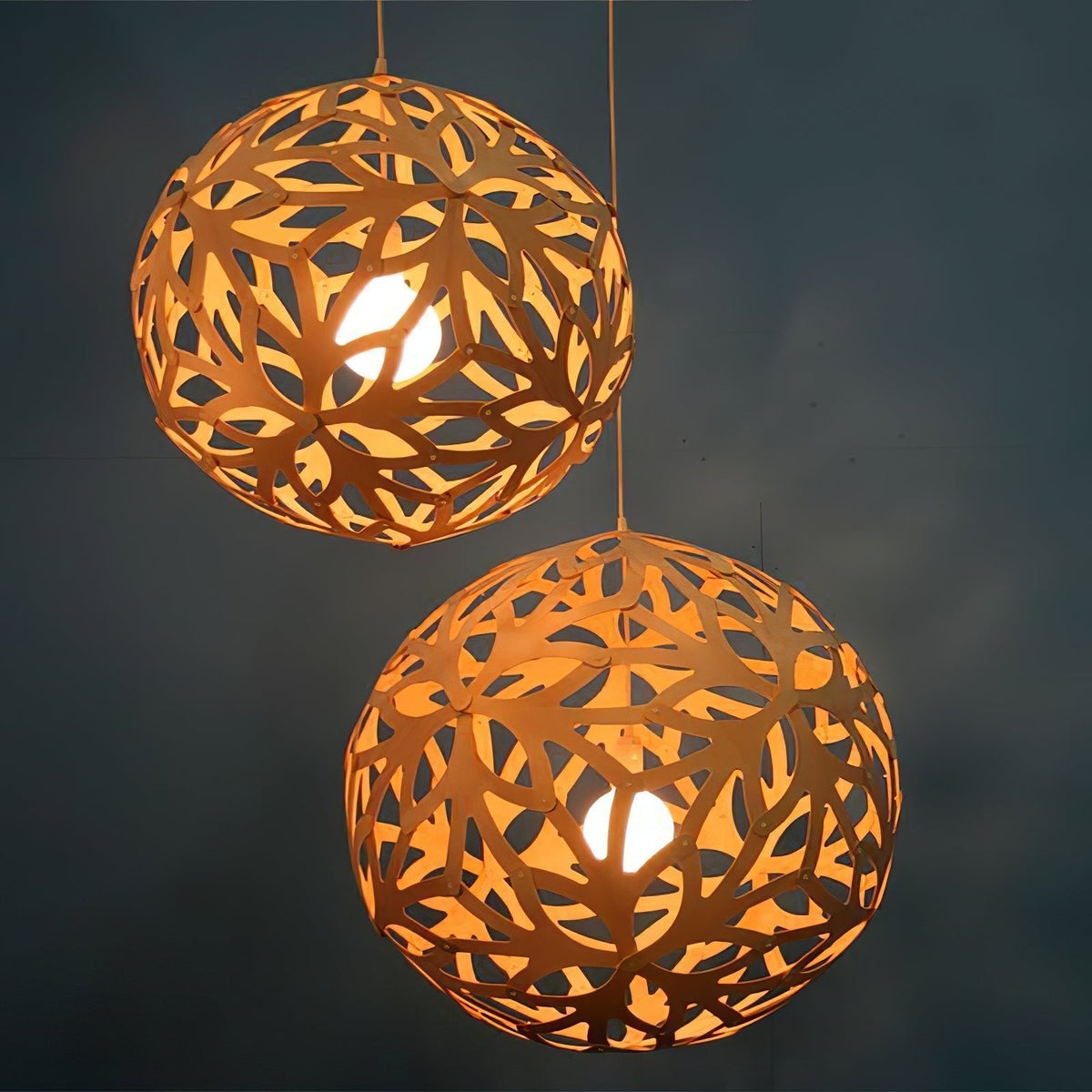 Cindelrose Wood Pendant Light-Moonnatur