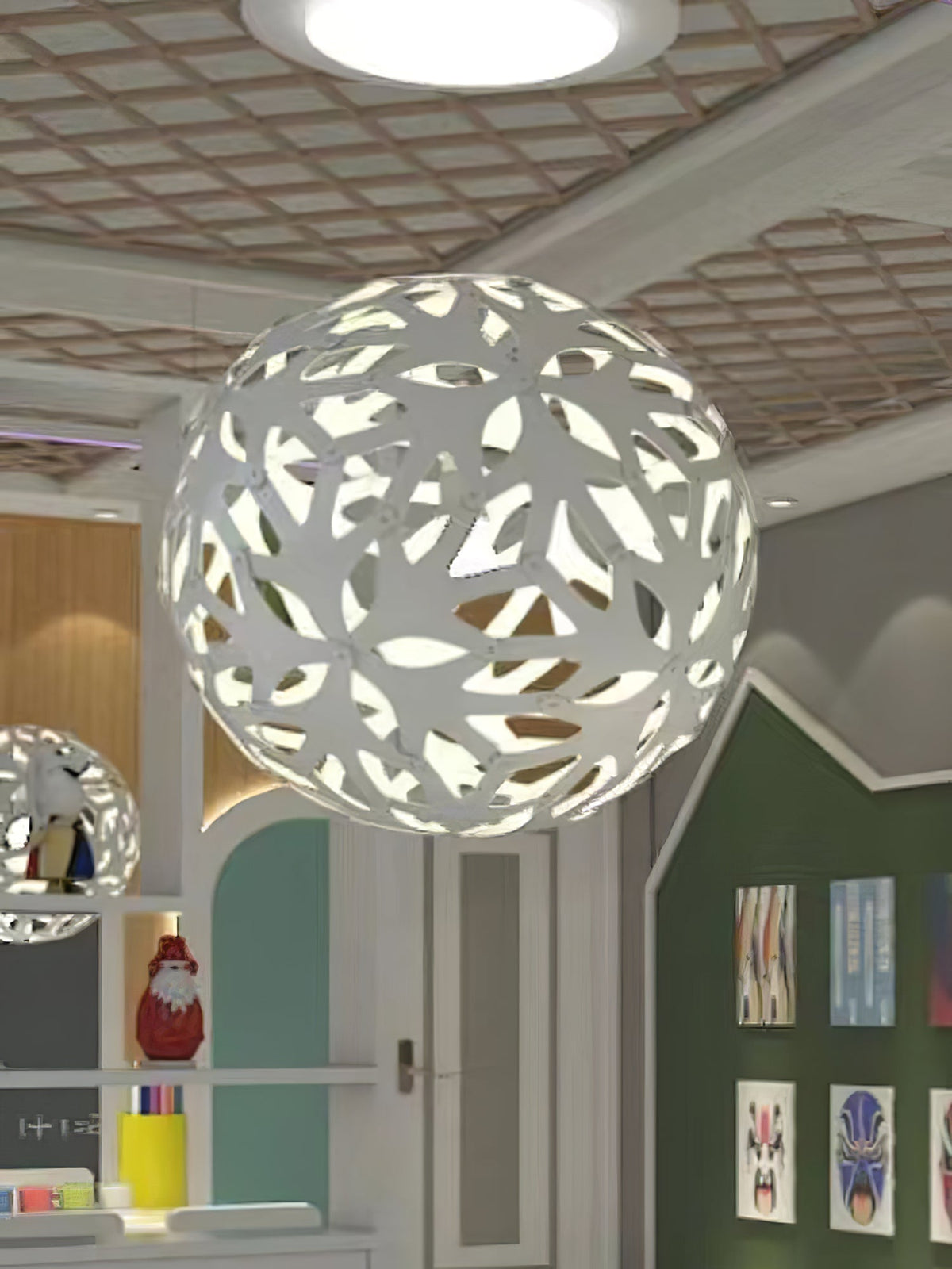 Cindelrose Wood Pendant Light-Moonnatur