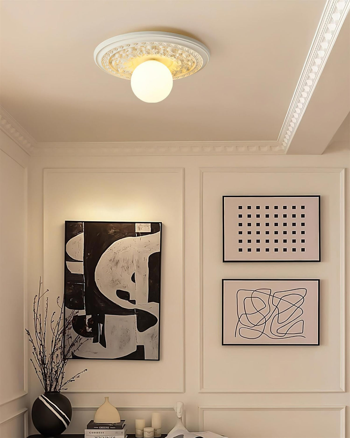 Altonbrook Resin Ceiling Light-Moonnatur