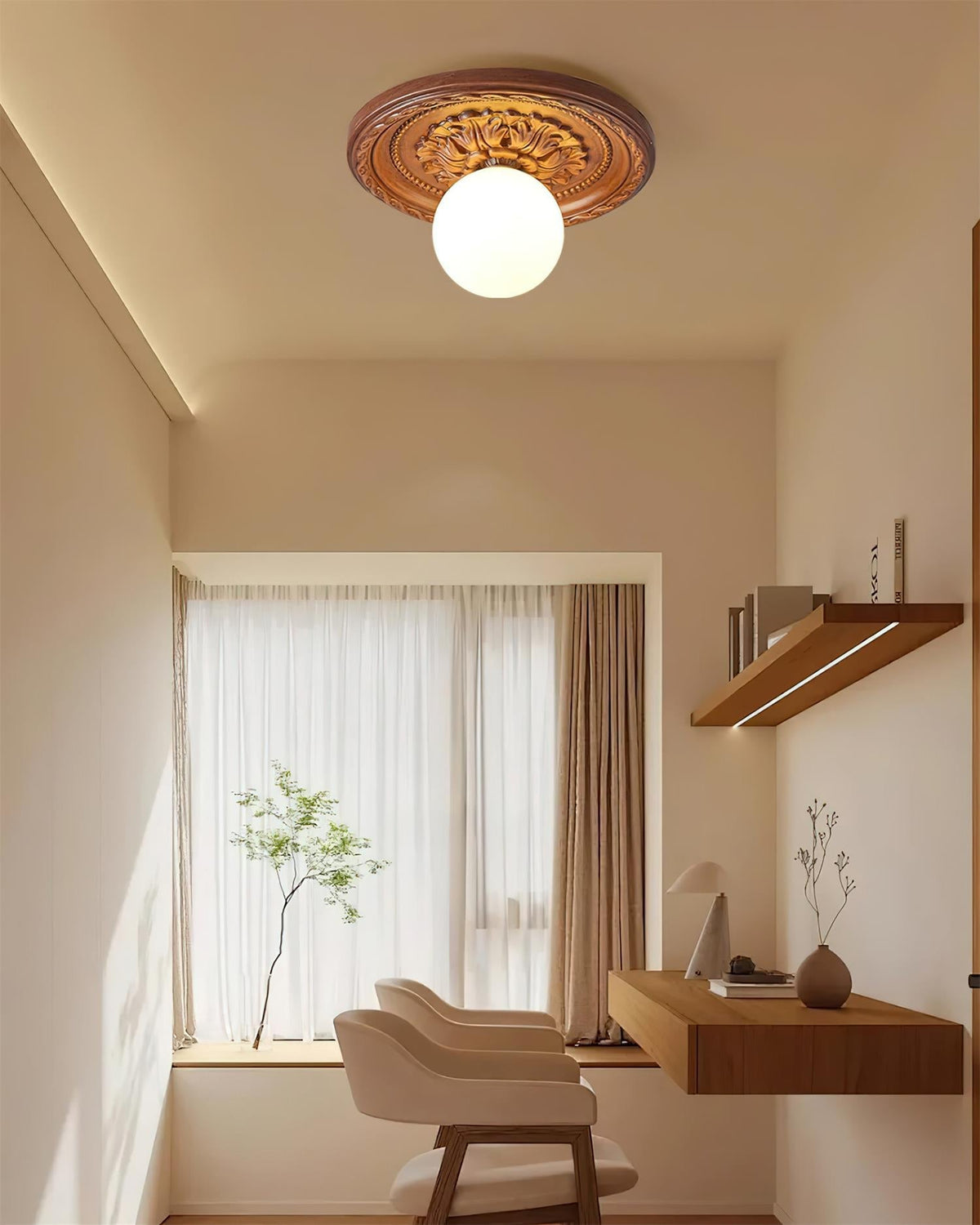 Altonbrook Resin Ceiling Light-Moonnatur