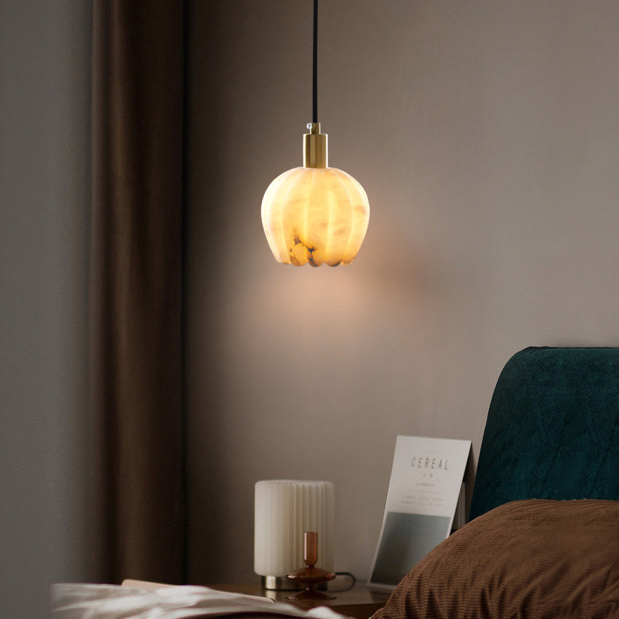 Garnelenora Alabaster Pendant Light-Moonnatur