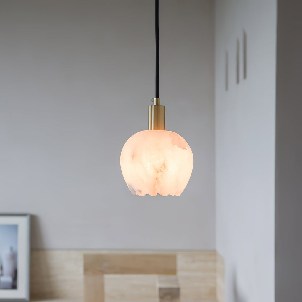 Garnelenora Alabaster Pendant Light-Moonnatur