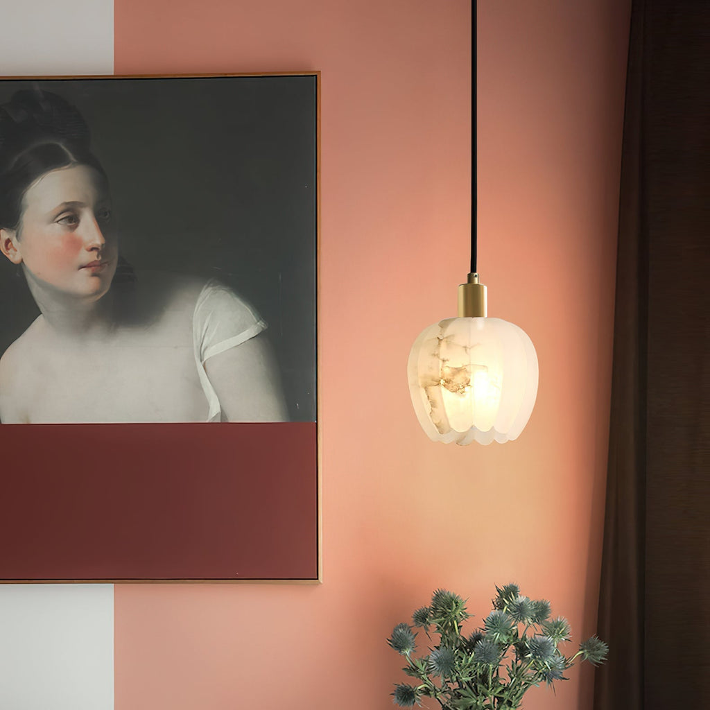 Garnelenora Alabaster Pendant Light-Moonnatur