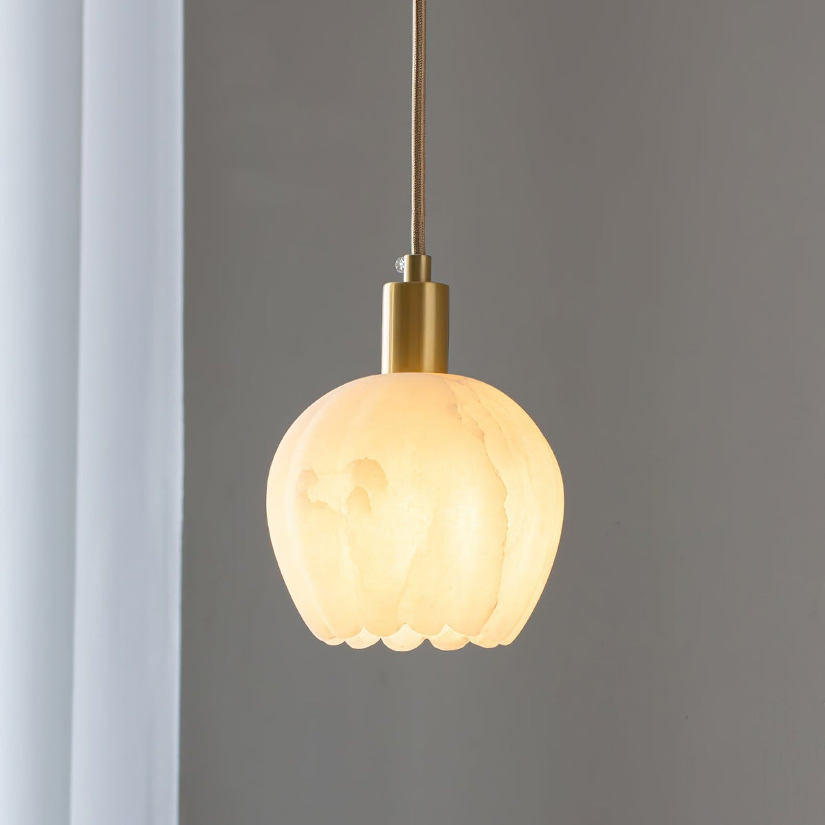 Garnelenora Alabaster Pendant Light-Moonnatur