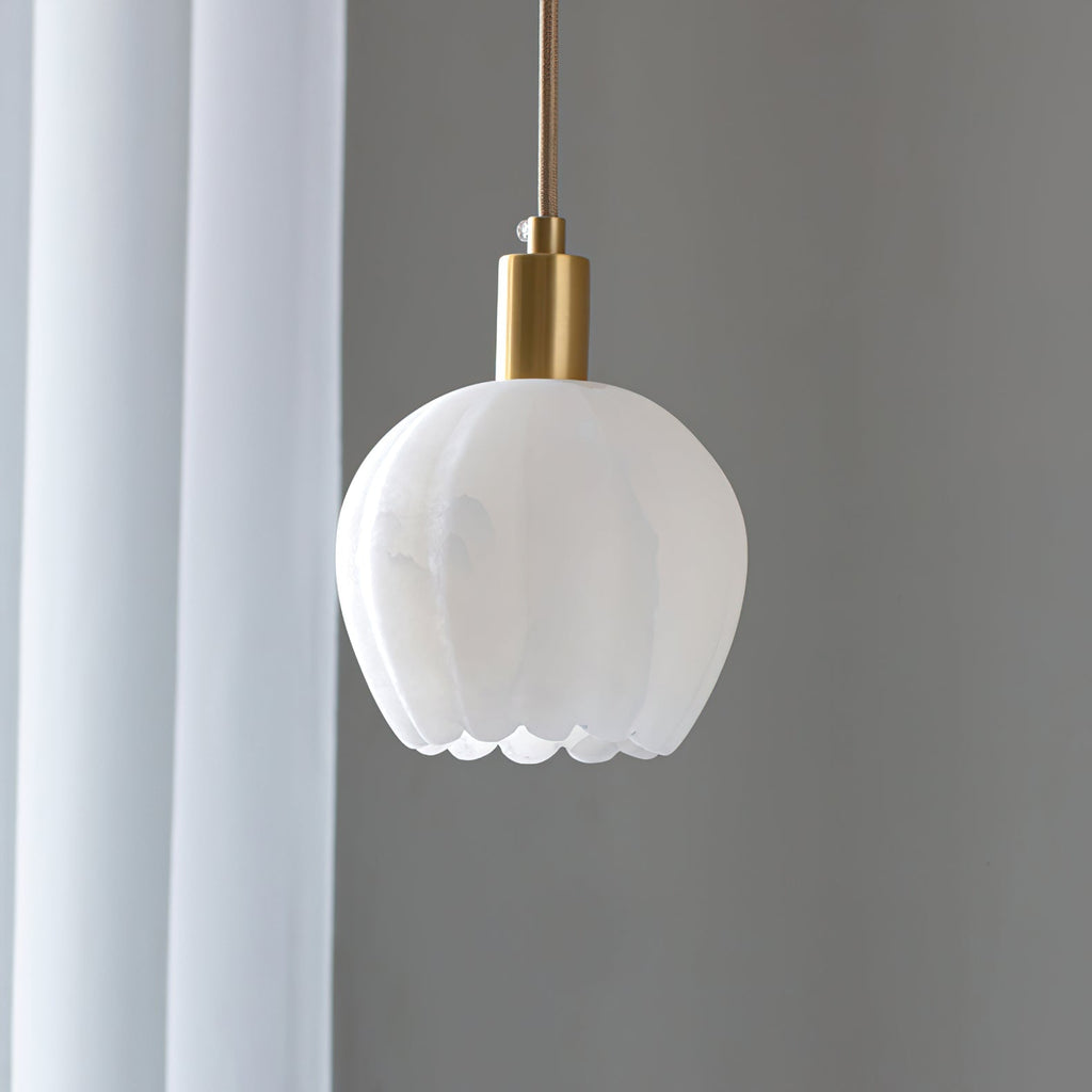 Garnelenora Alabaster Pendant Light-Moonnatur