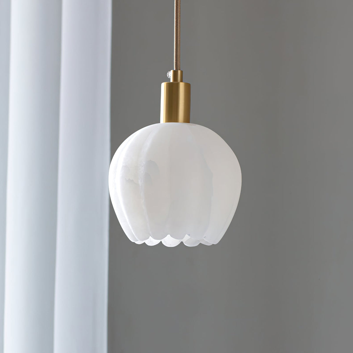 Garnelenora Alabaster Pendant Light-Moonnatur