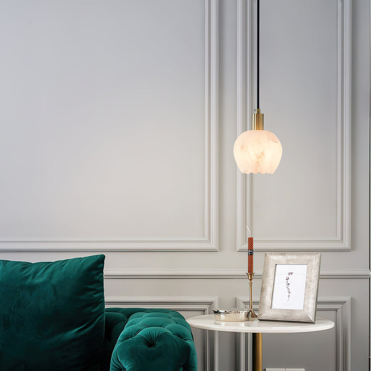 Garnelenora Alabaster Pendant Light-Moonnatur