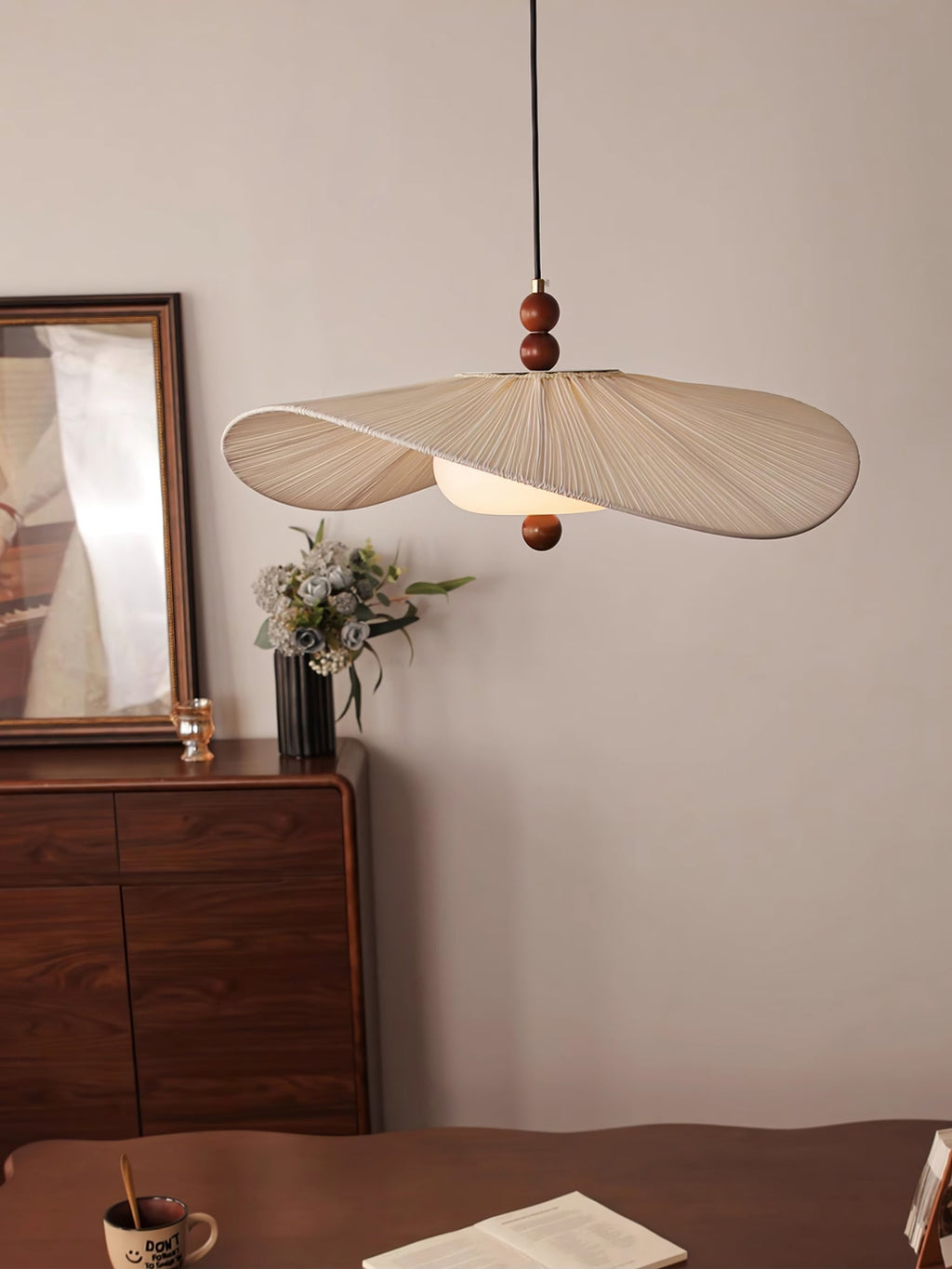 Casterlark Fabric Pendant Light-Moonnatur