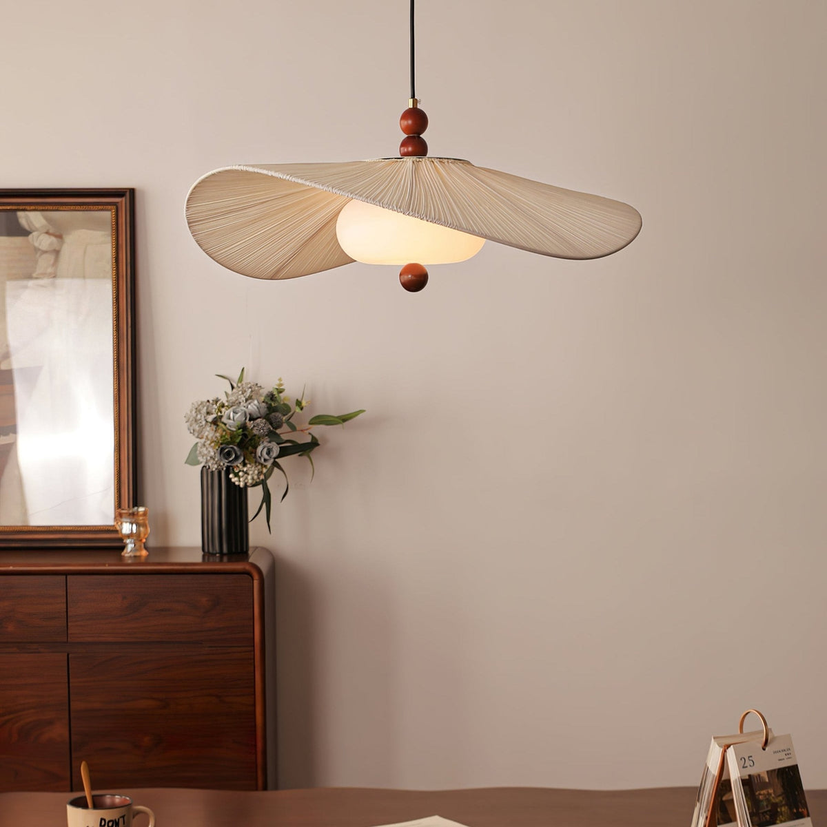 Casterlark Fabric Pendant Light-Moonnatur