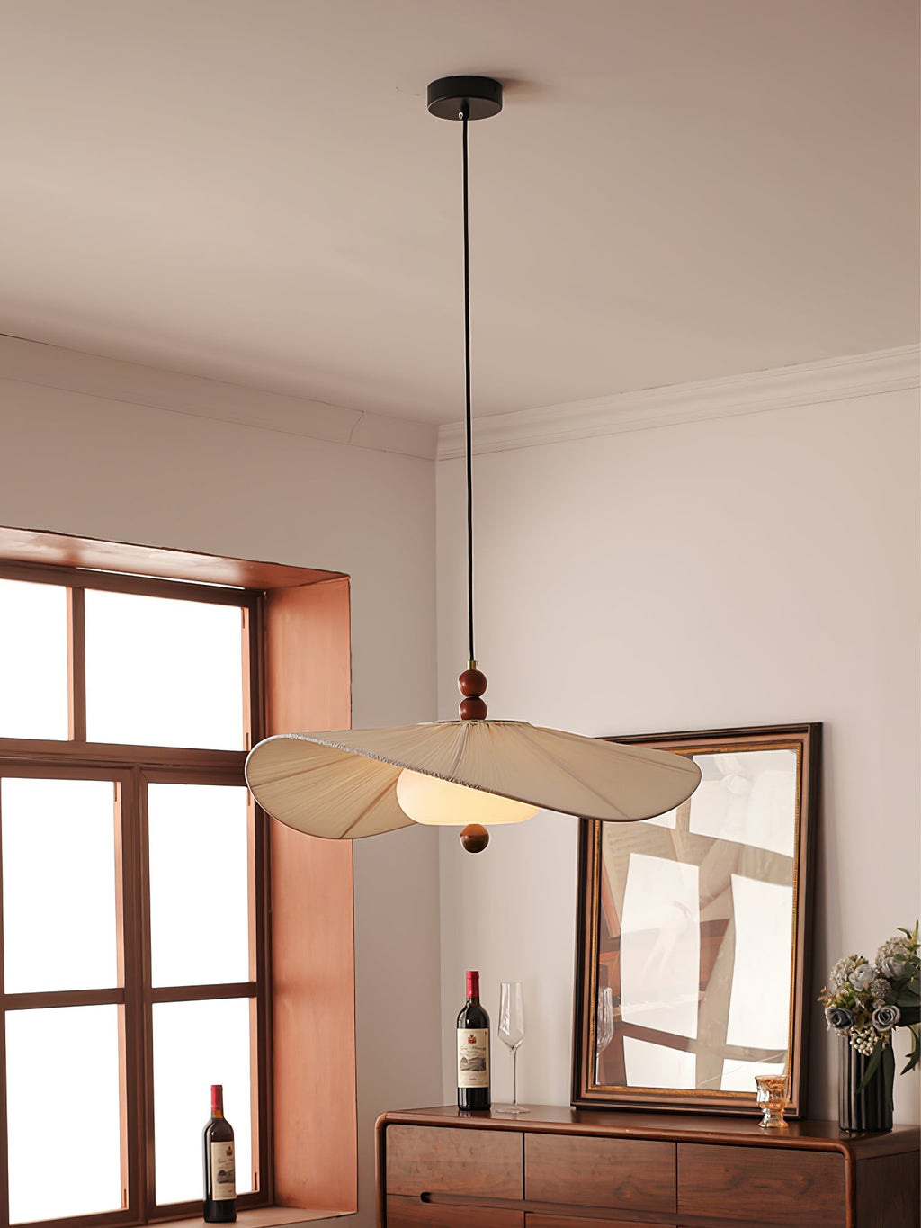 Casterlark Fabric Pendant Light-Moonnatur