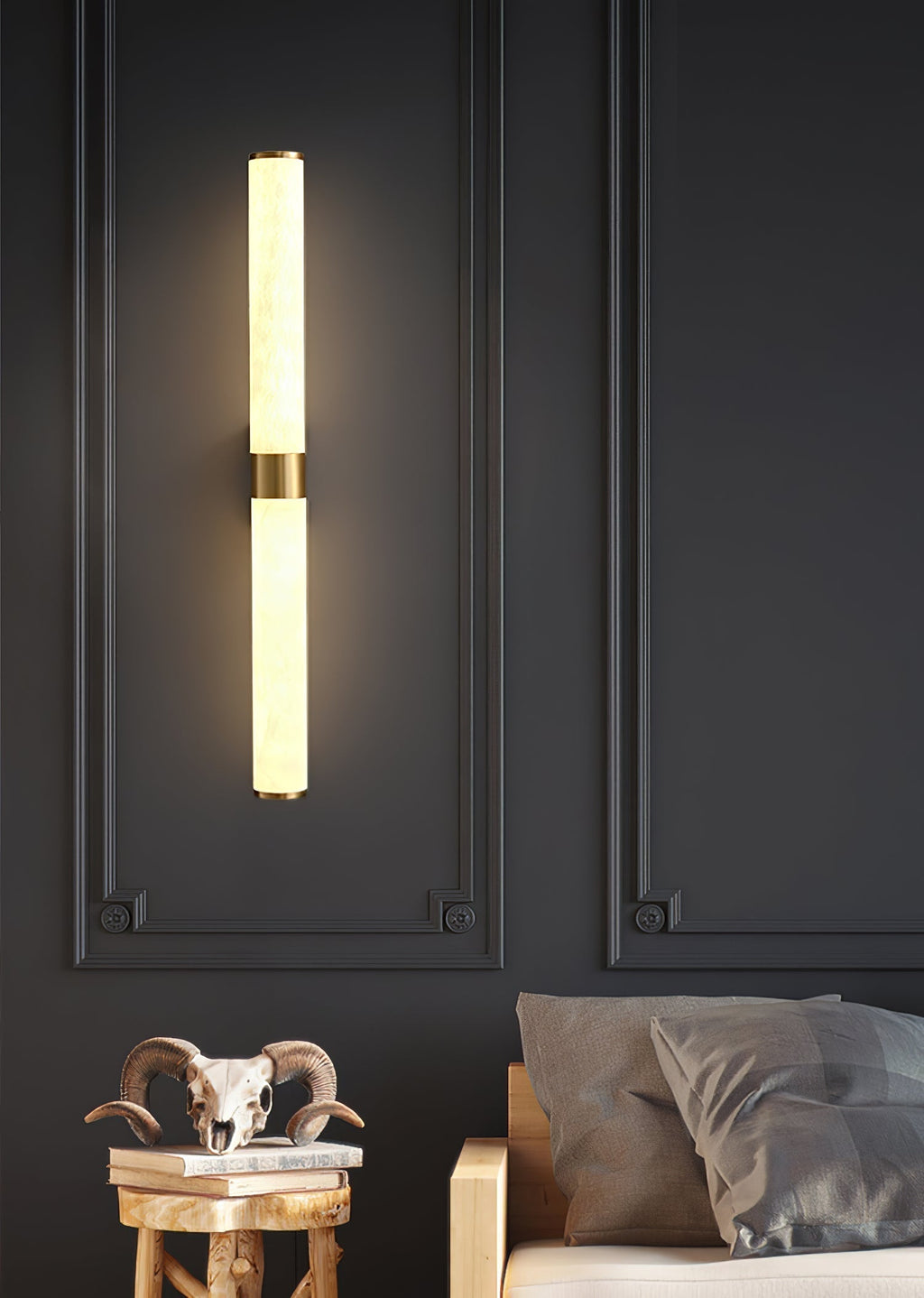 Emrenwyn Alabaster Wall Light-Moonnatur