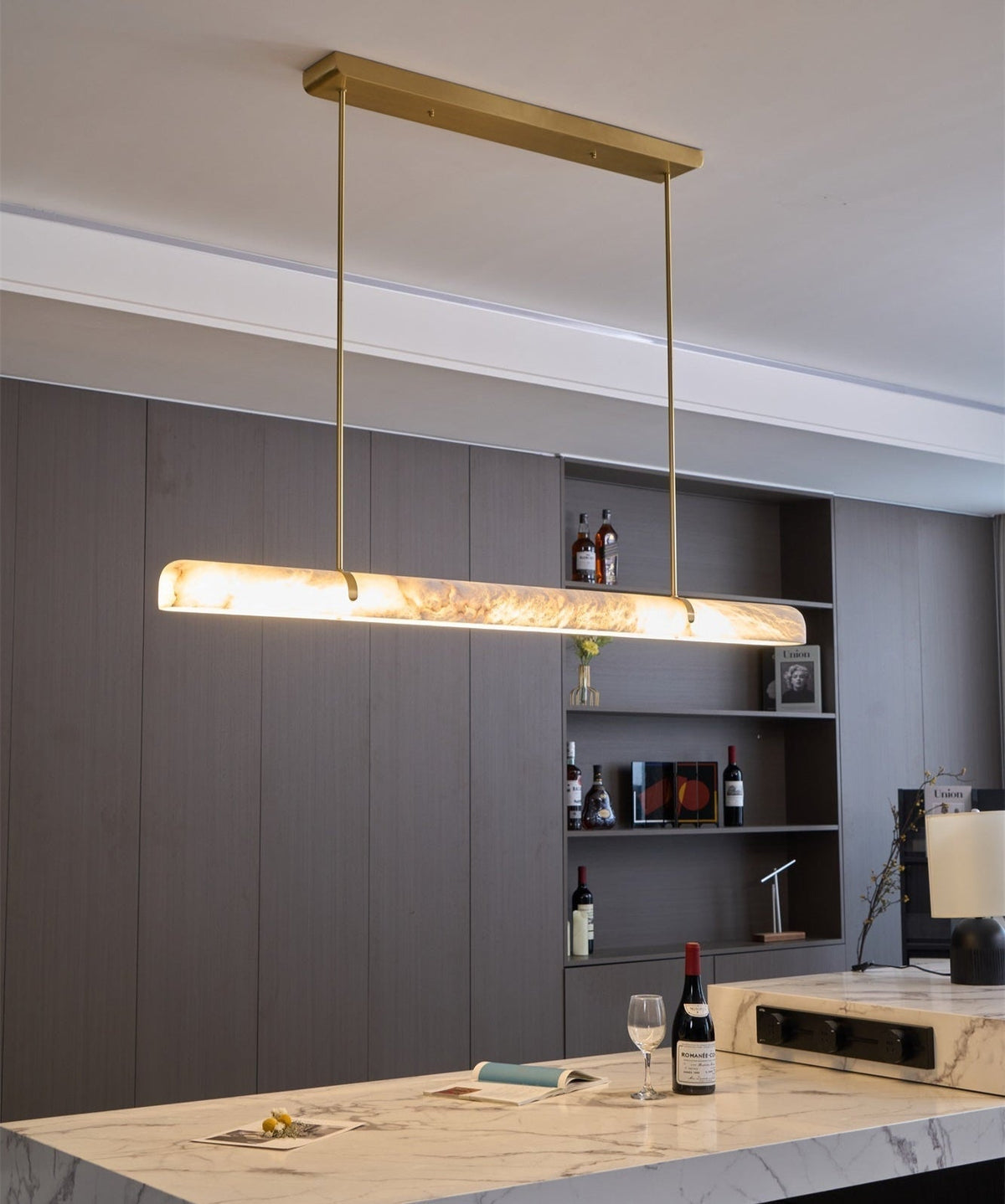 Brenellark Alabaster Pendant Light-Moonnatur