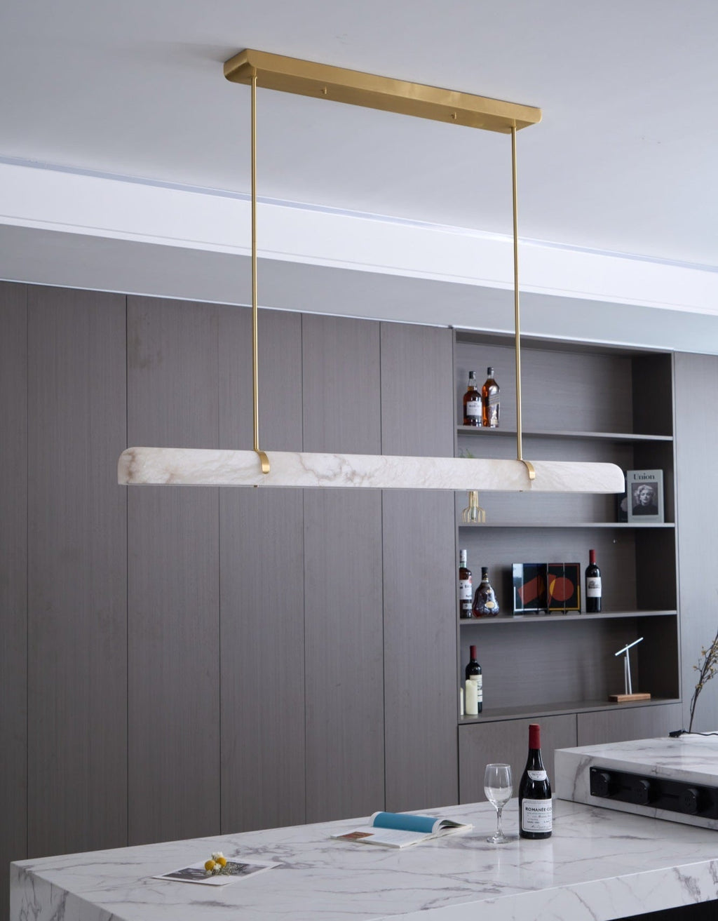 Brenellark Alabaster Pendant Light-Moonnatur