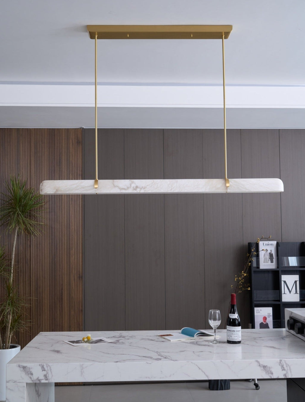 Brenellark Alabaster Pendant Light-Moonnatur
