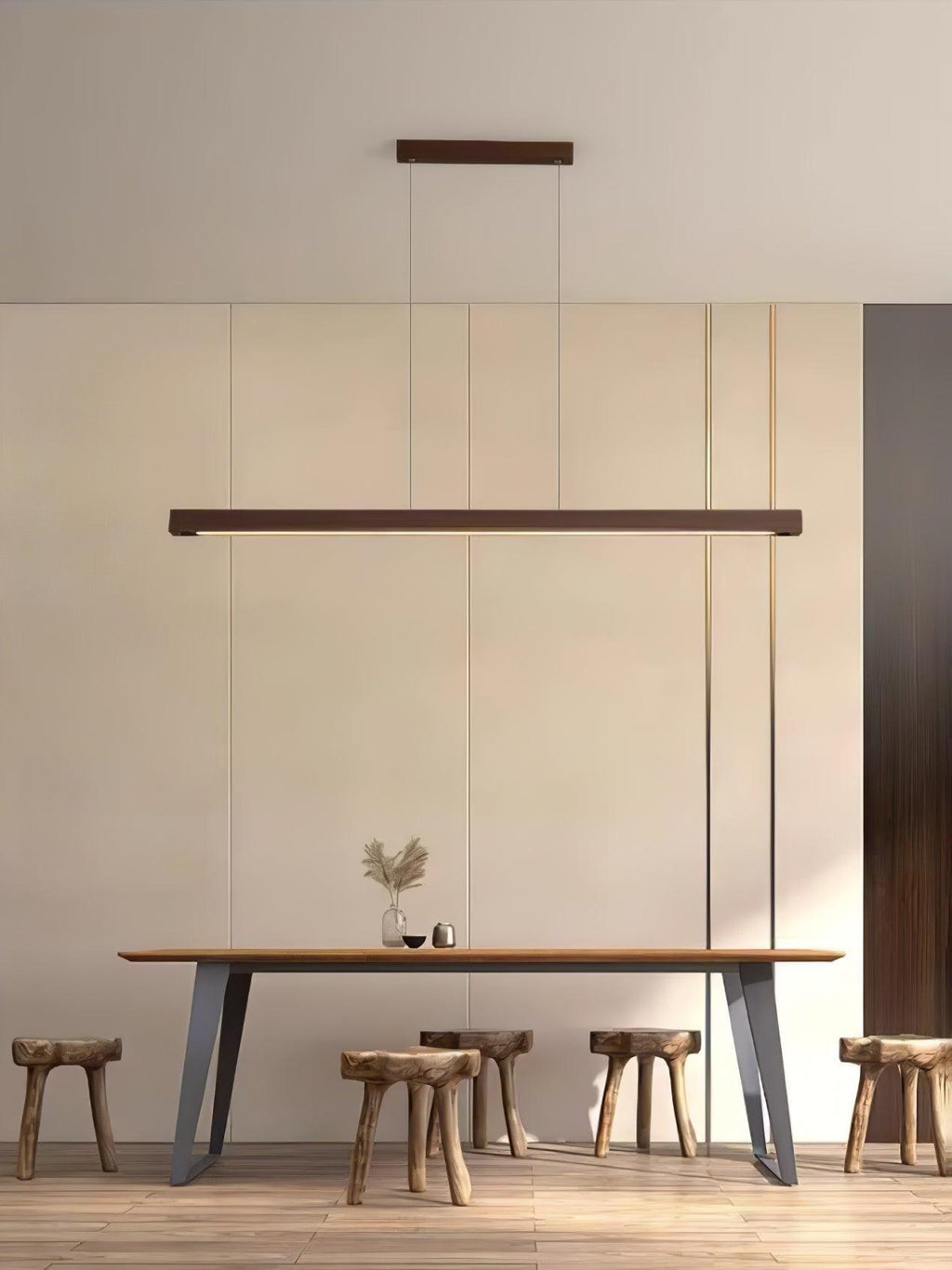 Isavelle Wood Pendant Light-Moonnatur
