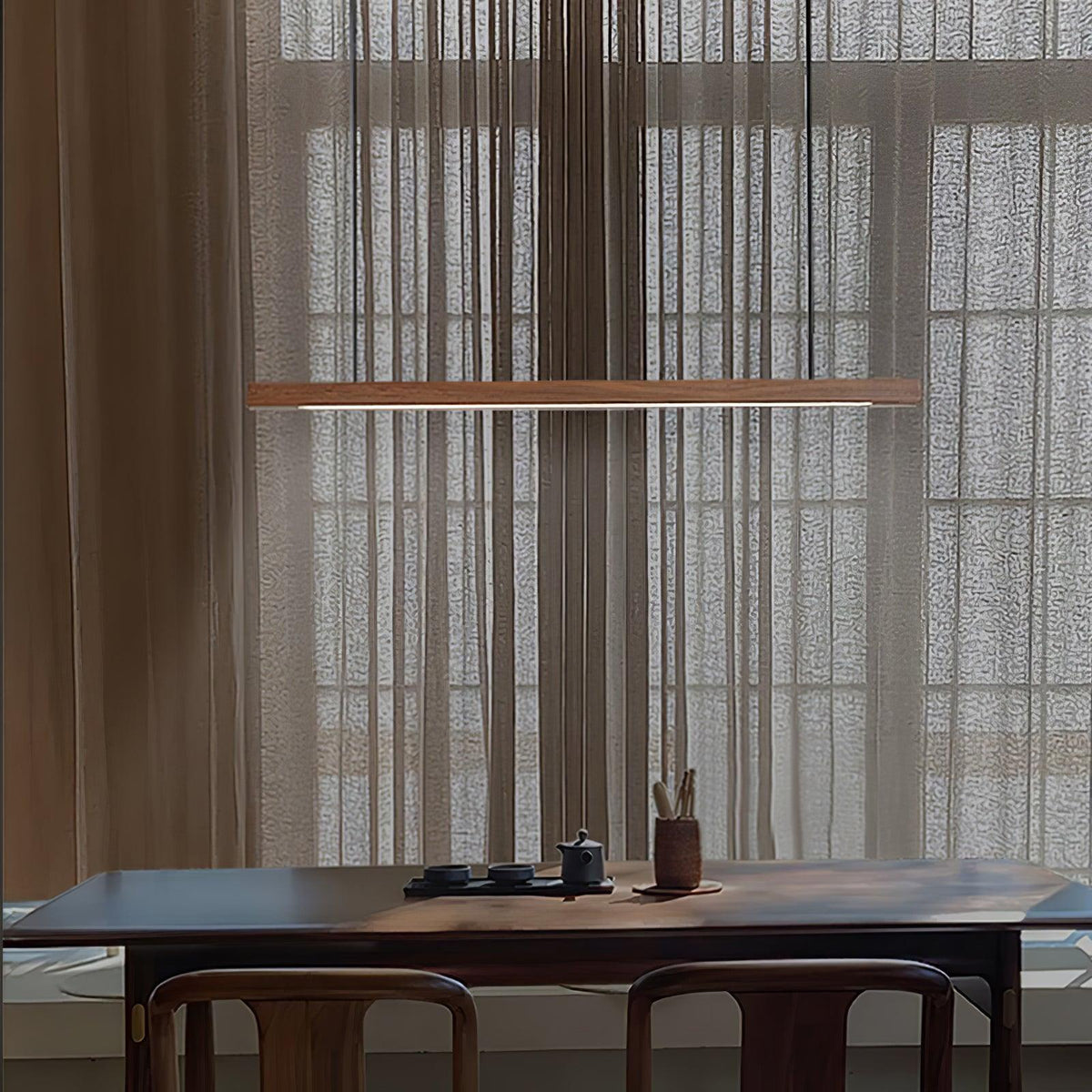 Isavelle Wood Pendant Light-Moonnatur