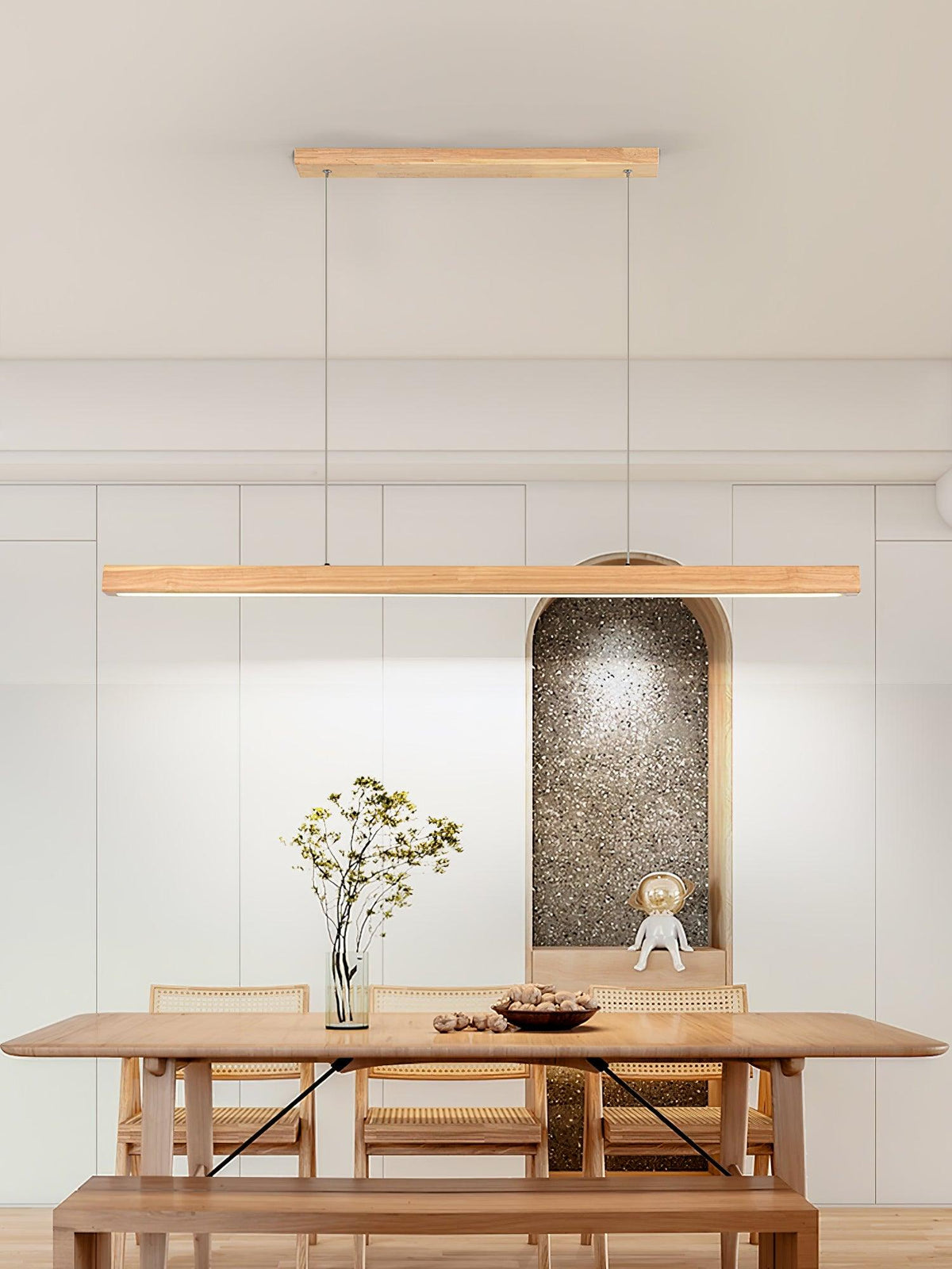 Isavelle Wood Pendant Light-Moonnatur