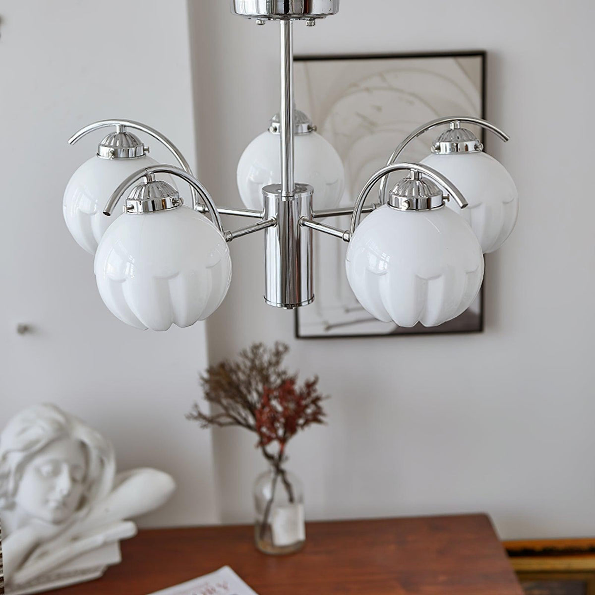 Grevora Glass Chandelier-Moonnatur