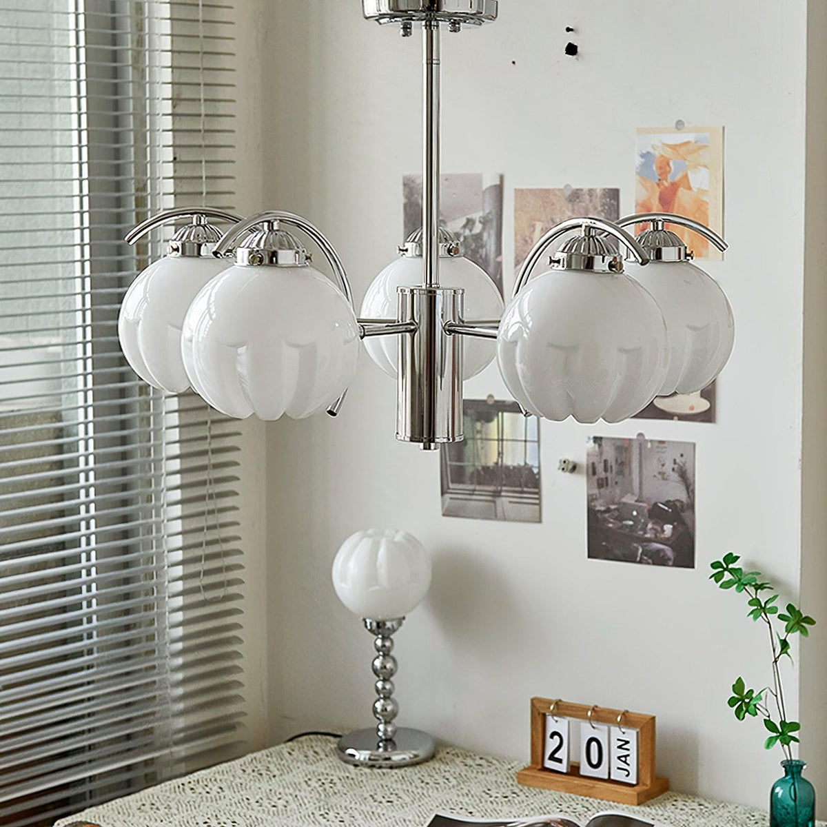 Grevora Glass Chandelier-Moonnatur