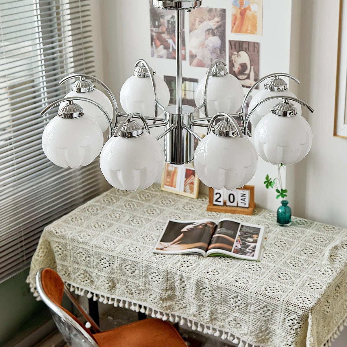 Grevora Glass Chandelier-Moonnatur