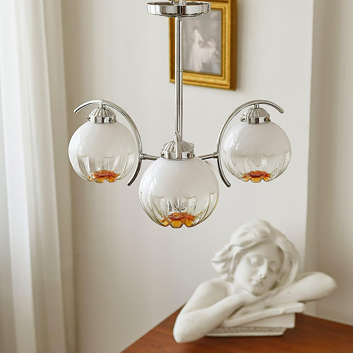 Grevora Glass Chandelier-Moonnatur