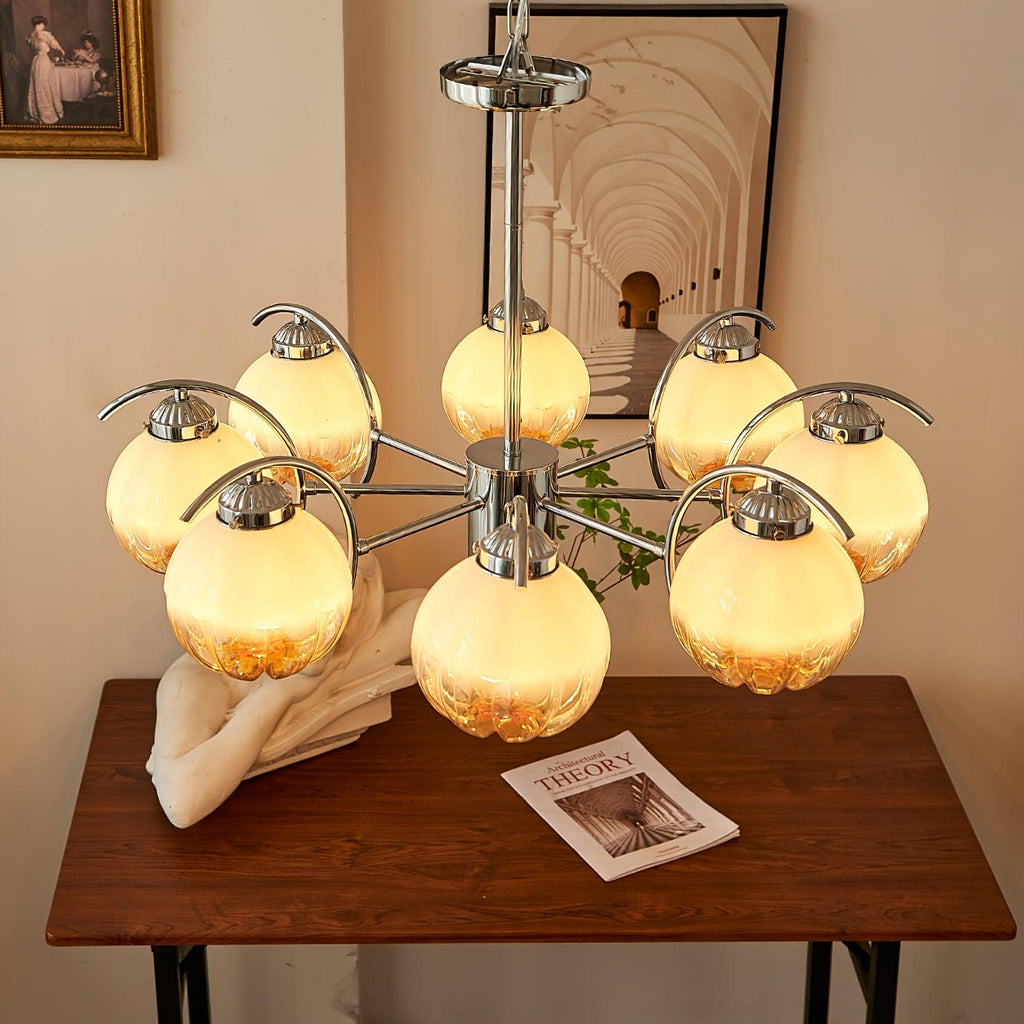 Grevora Glass Chandelier-Moonnatur