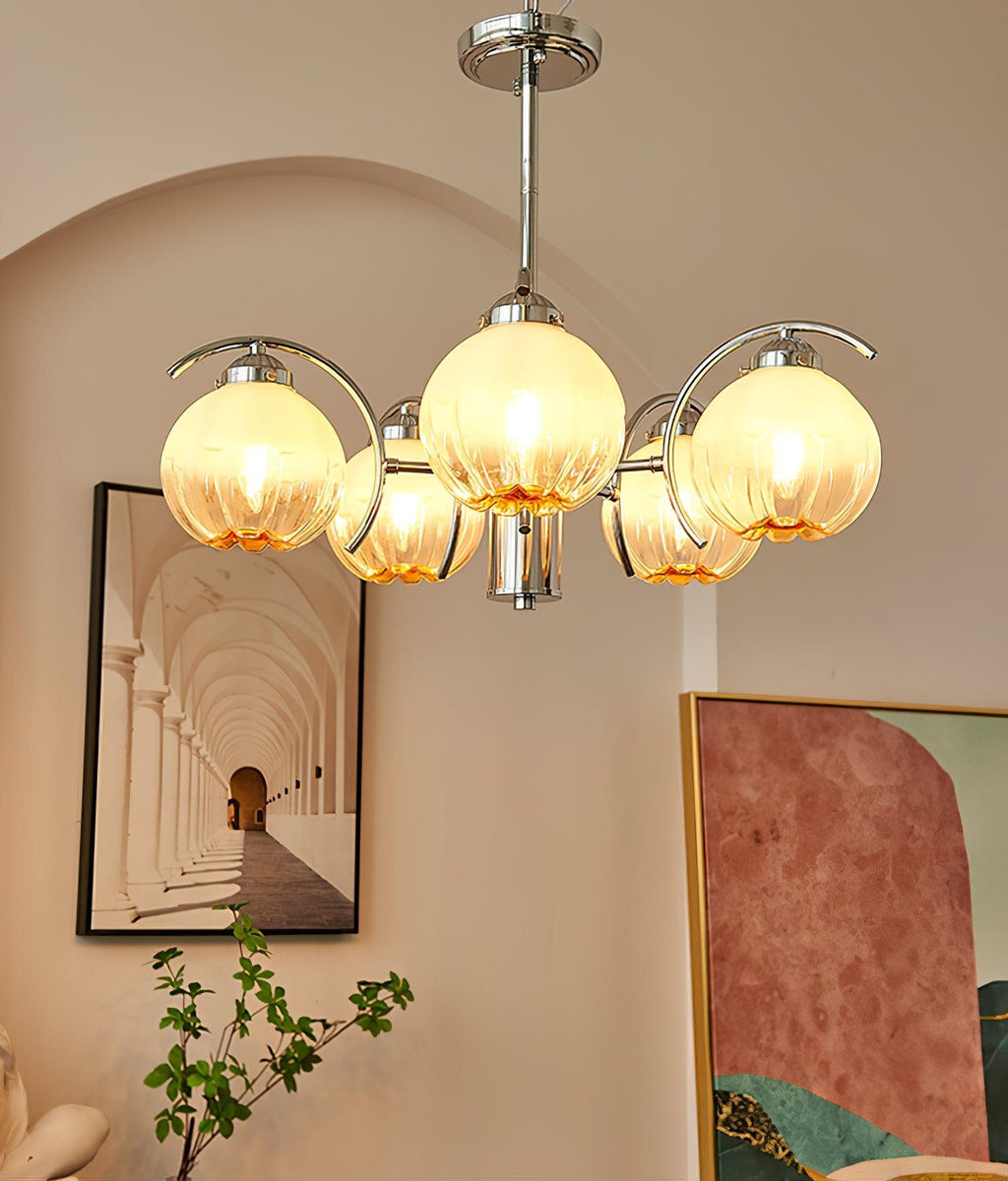 Grevora Glass Chandelier-Moonnatur