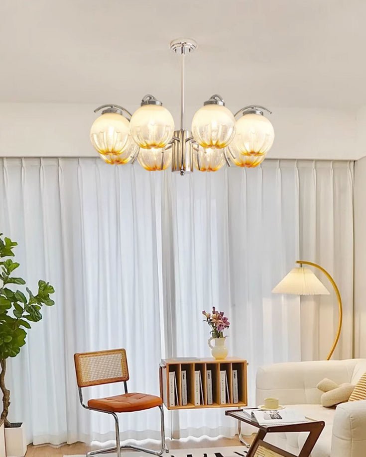 Grevora Glass Chandelier-Moonnatur